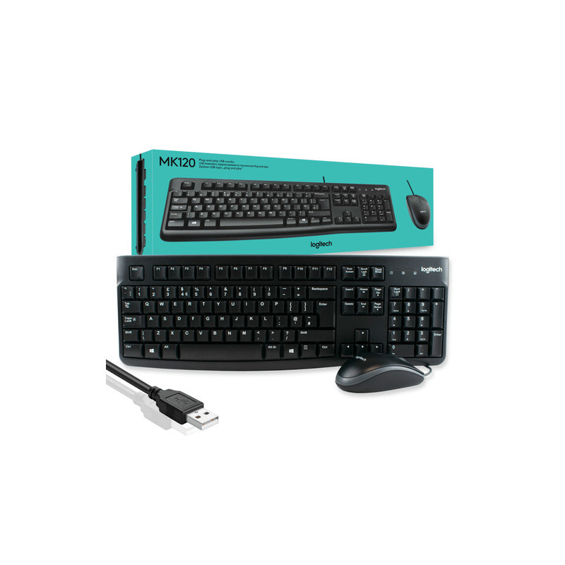 KEYBOARD MOUSE LOGITECH MK120