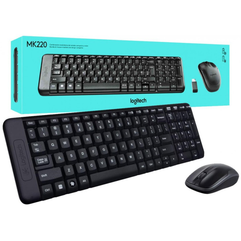 KEYBOARD MOUSE LOGITECH WIRELESS MK220